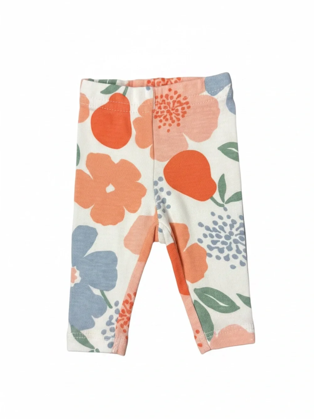 Baby Floral Leggings - Pink & Orange